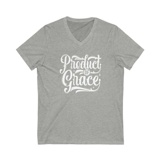 Product of Grace Jersey Short Sleeve V-Neck Tee.