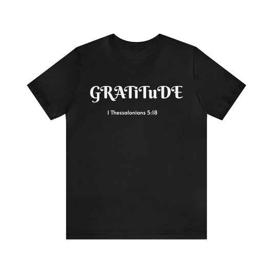 GRATiTude Unisex Jersey Short Sleeve Tee (Black)