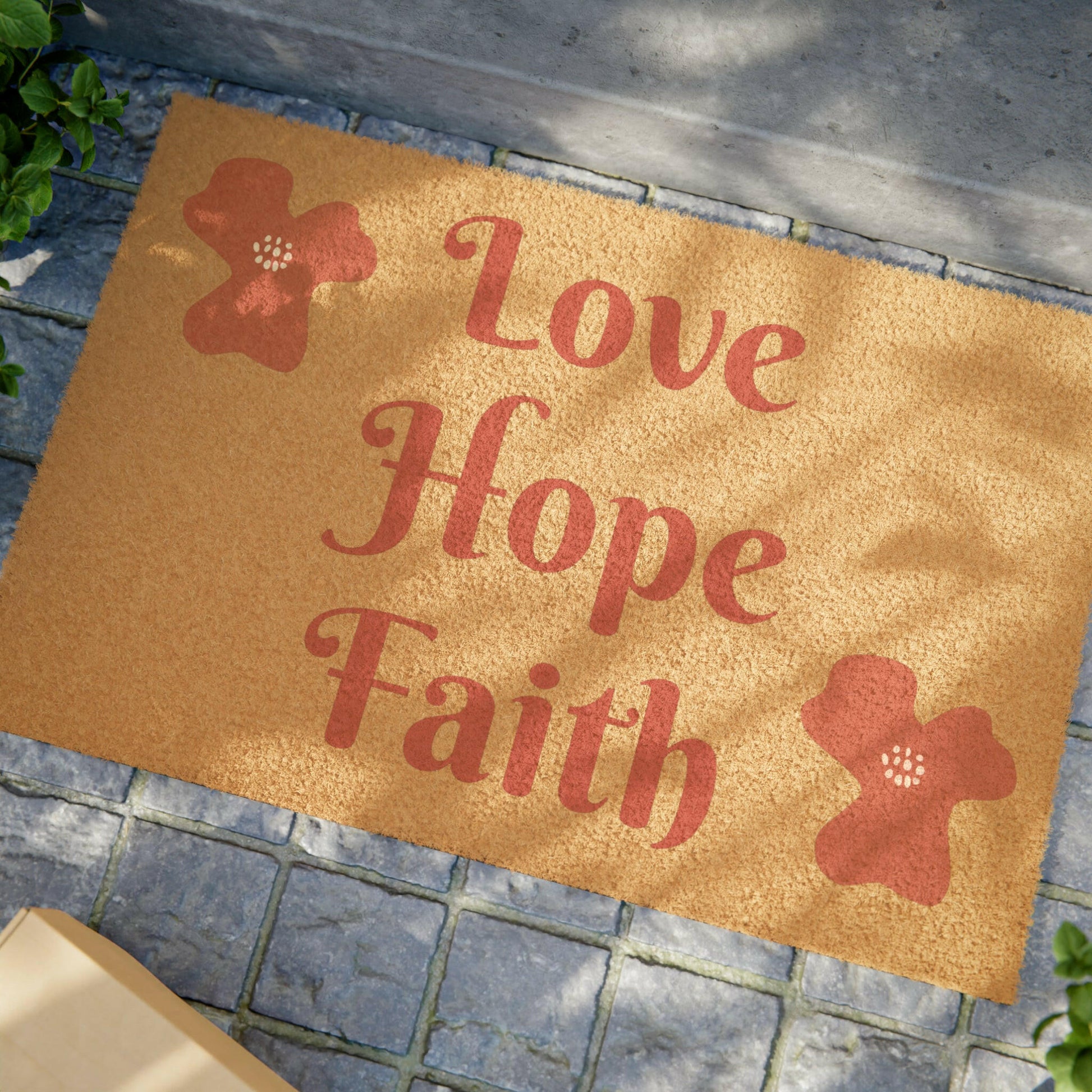 Love hope faith Doormat.