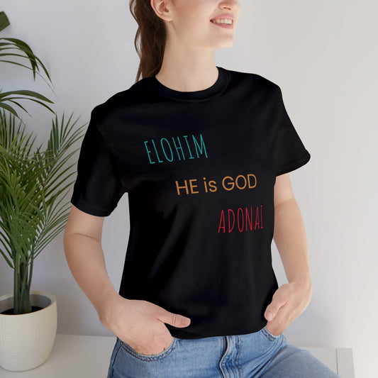 Elohim Adonai Unisex Short Sleeve Tee