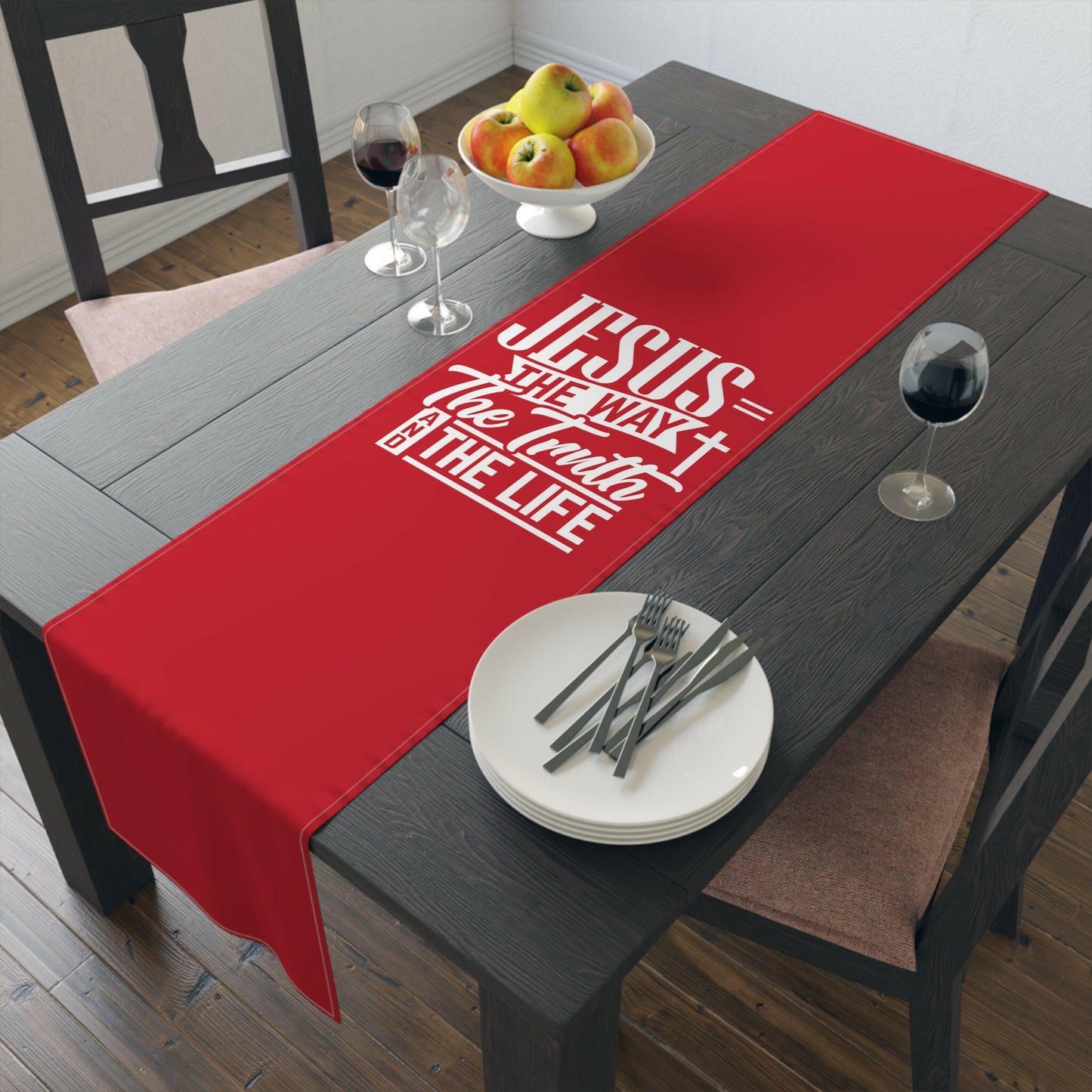 Jesus is The Way Table Runner (Cotton or Polyester).