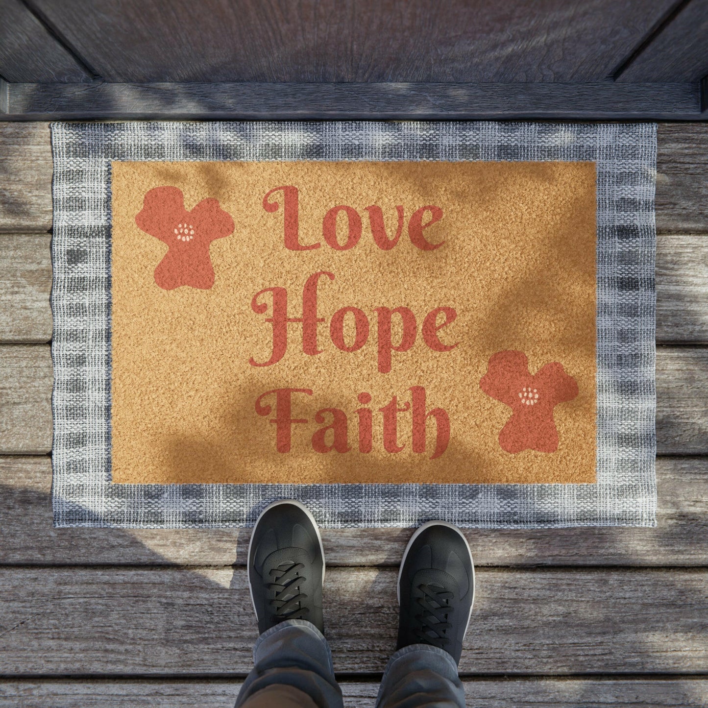 Love hope faith Doormat.