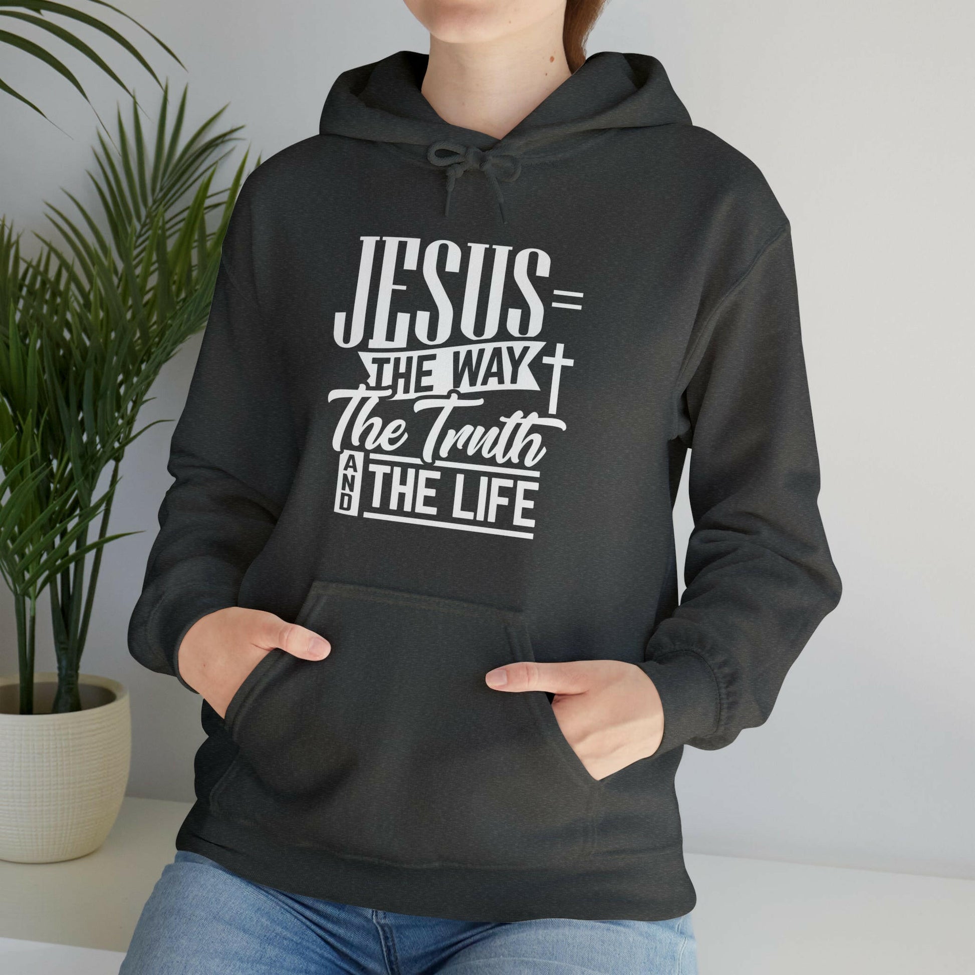 Jesus The Way Unisex Heavy Blend™ Hooded Sweatshirt.