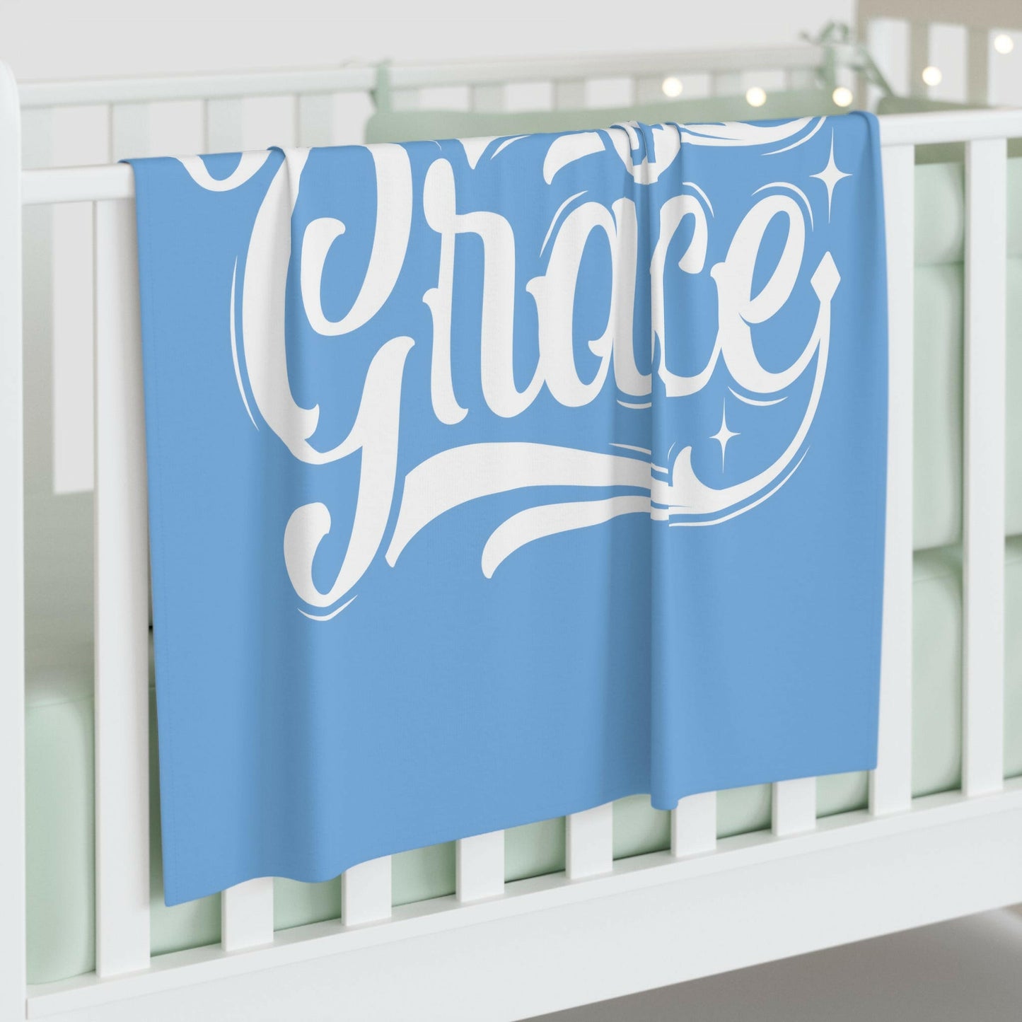 Product of Grace Baby Swaddle Blanket (Blue).