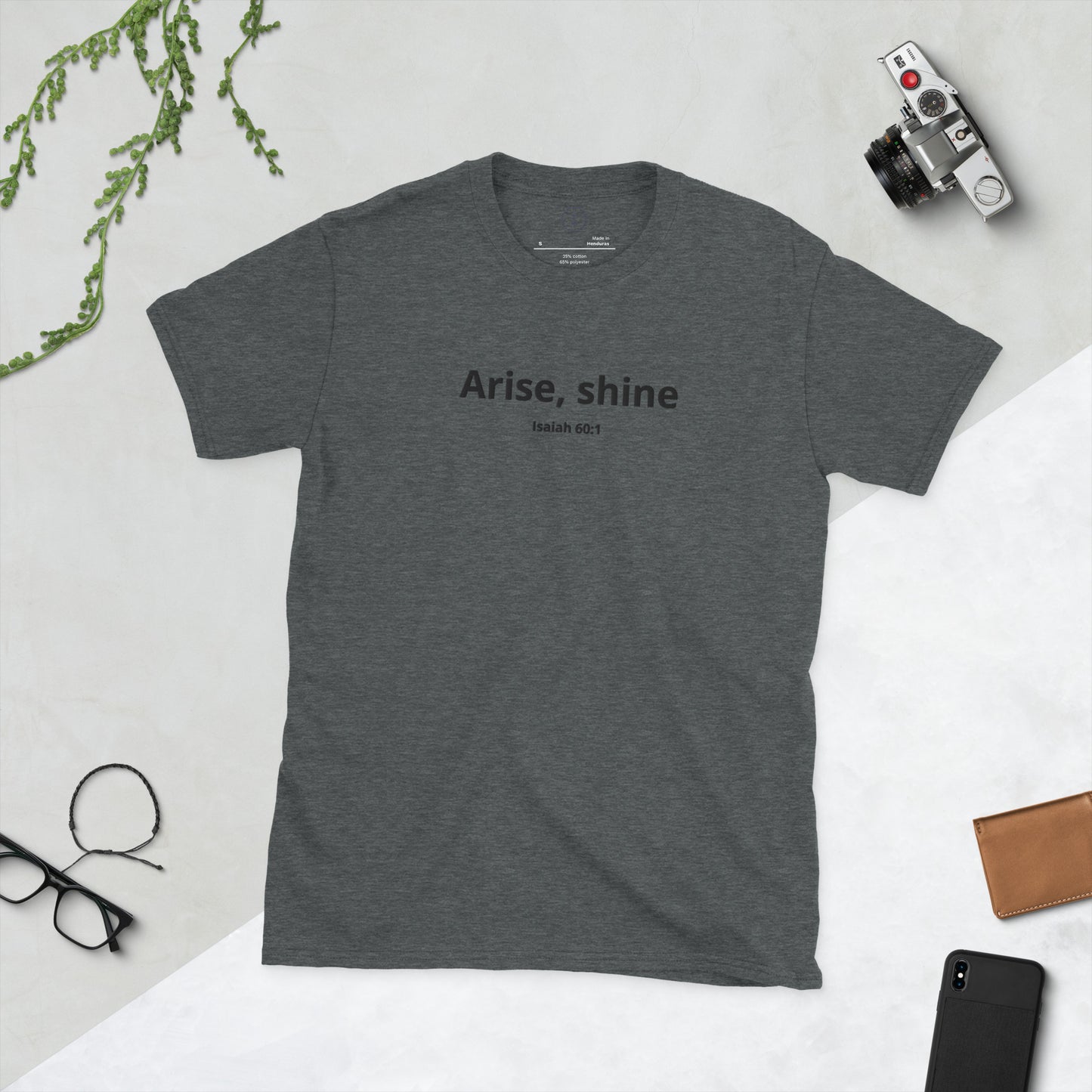 Arise, Shine Embroidered Short-Sleeve Unisex T-Shirt