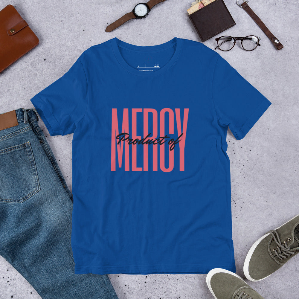 Unisex Product of mercy t-shirt