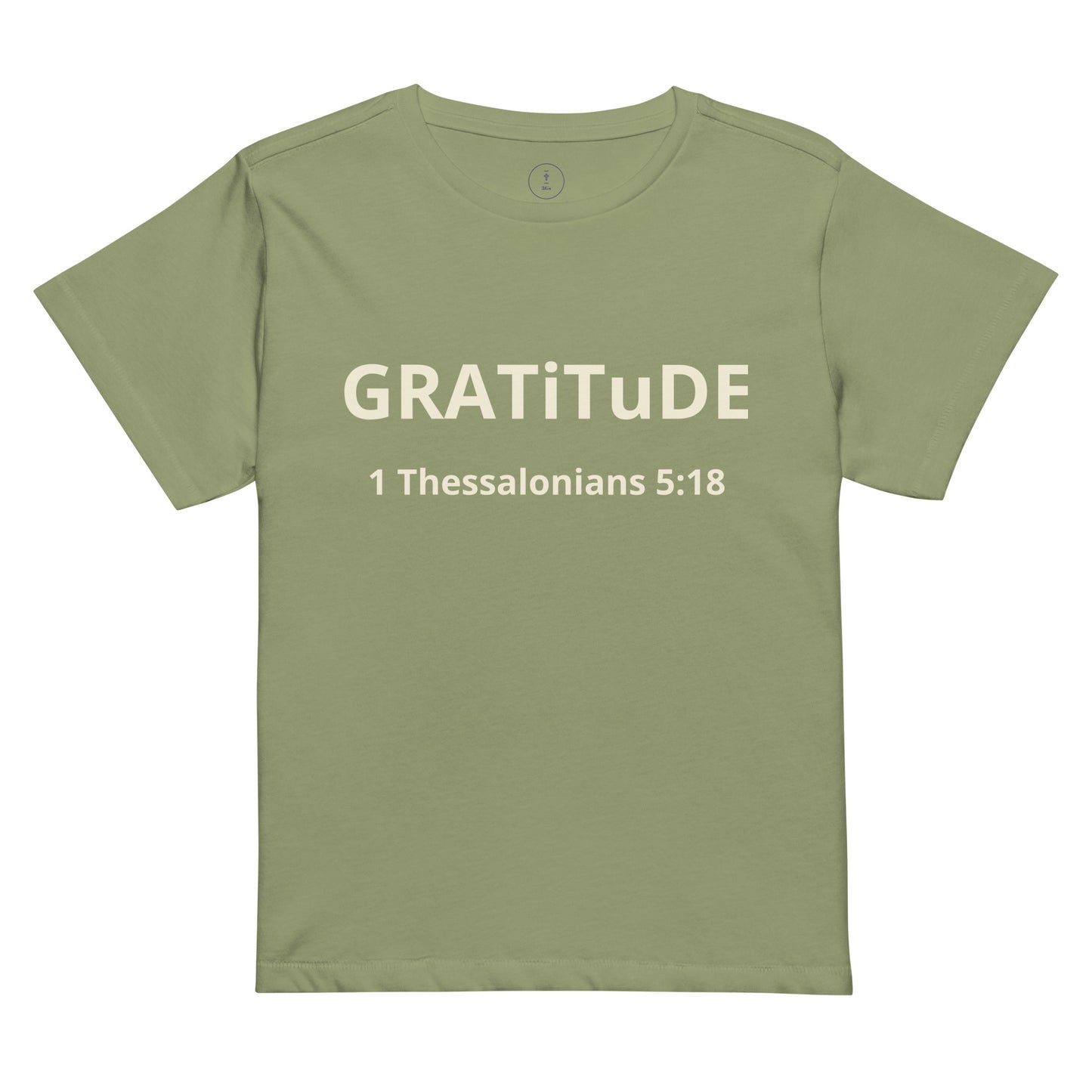 Gratitude women’s high-waisted t-shirt